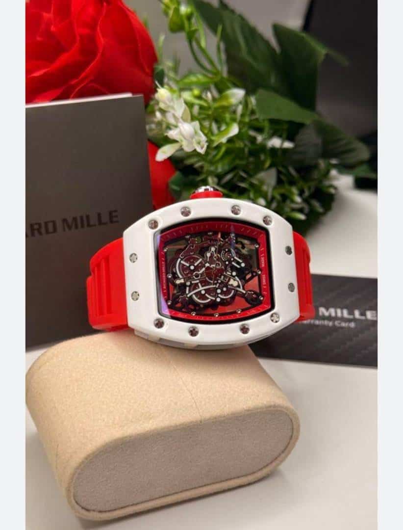 RICHARD MILLE BUBBA STORE ARTICLE OPEN Red with white
