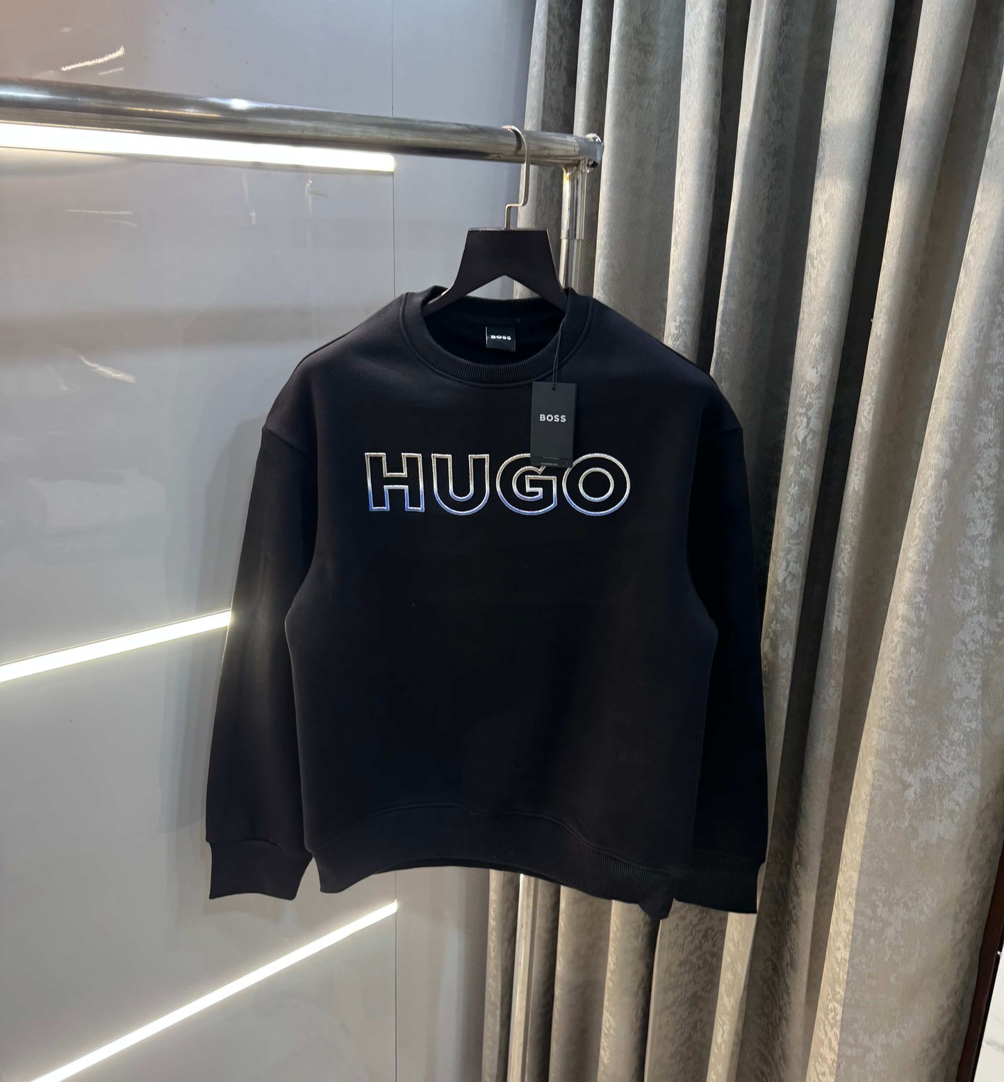 Hugo BO·S$ Black Logo Work Imported Sweatshirt