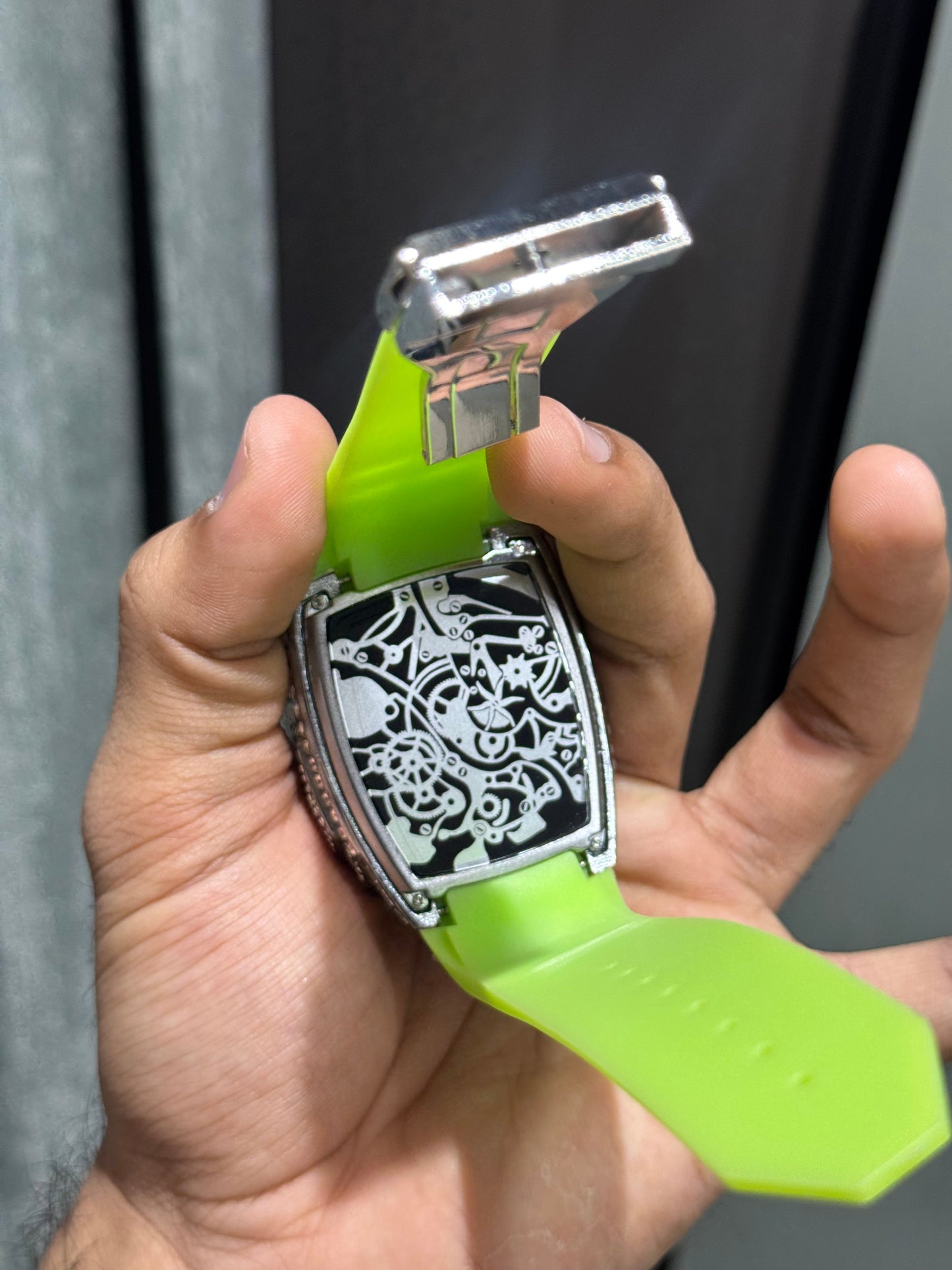 Jacob & Co. Bugatt i Silver Green Tourbillon Premium Quartz Watch