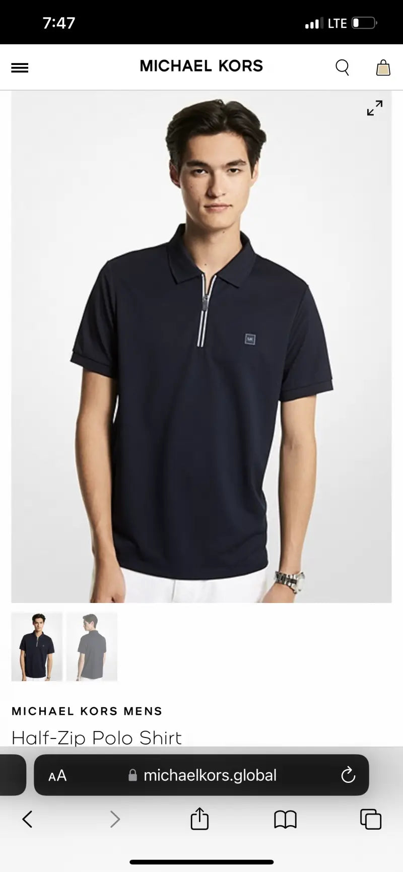 Michael Kors Logo print Polo T shirt