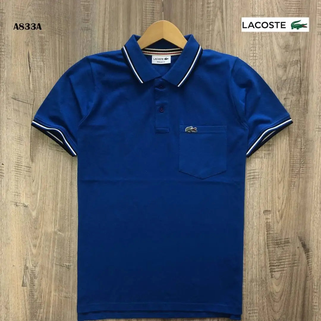 Lacost e Premium Polo Tshirt with Pocket (Royal blue)