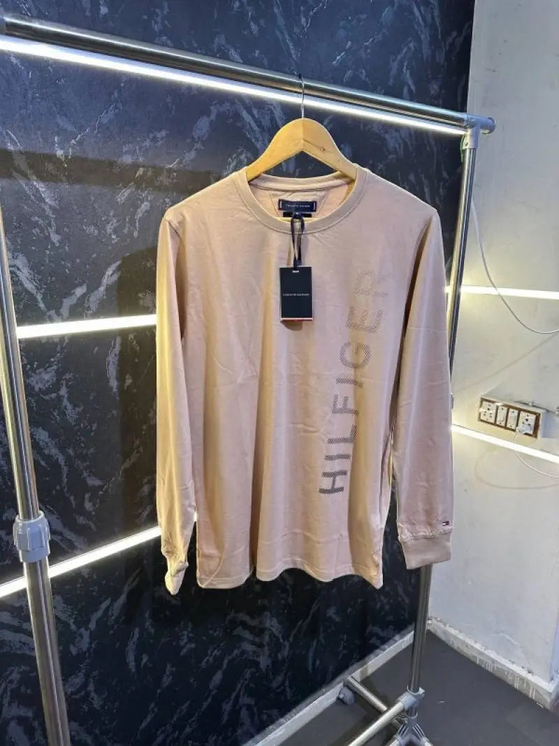SALE Tommy_Hilfiger round neck full sleeve tshirt - (122) No Return No Exchange On This Product