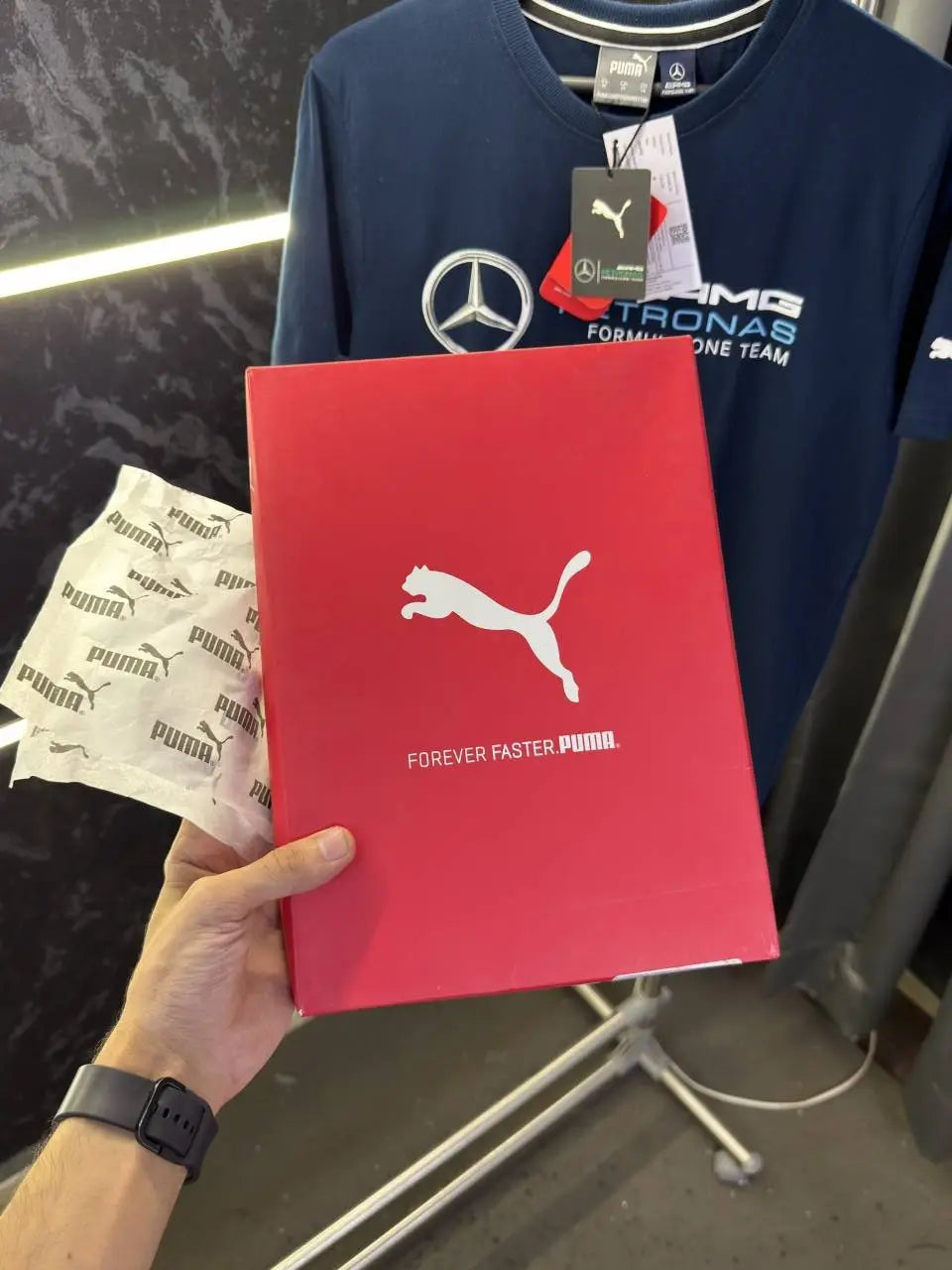 Pum a Mercedes Round Neck Tshirt With box packing