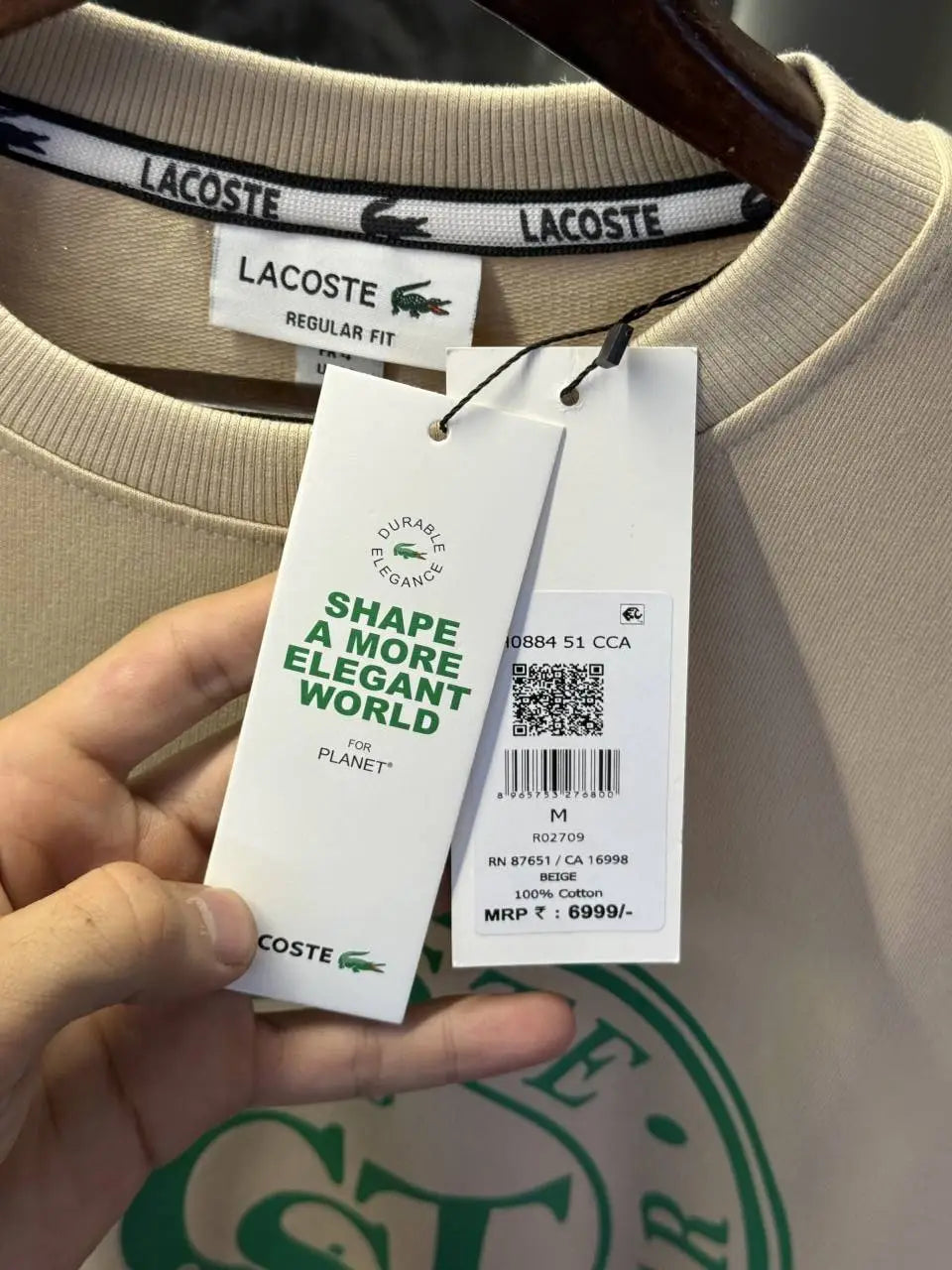Lacost e Premium Sweatshirt Store Article (Cream)