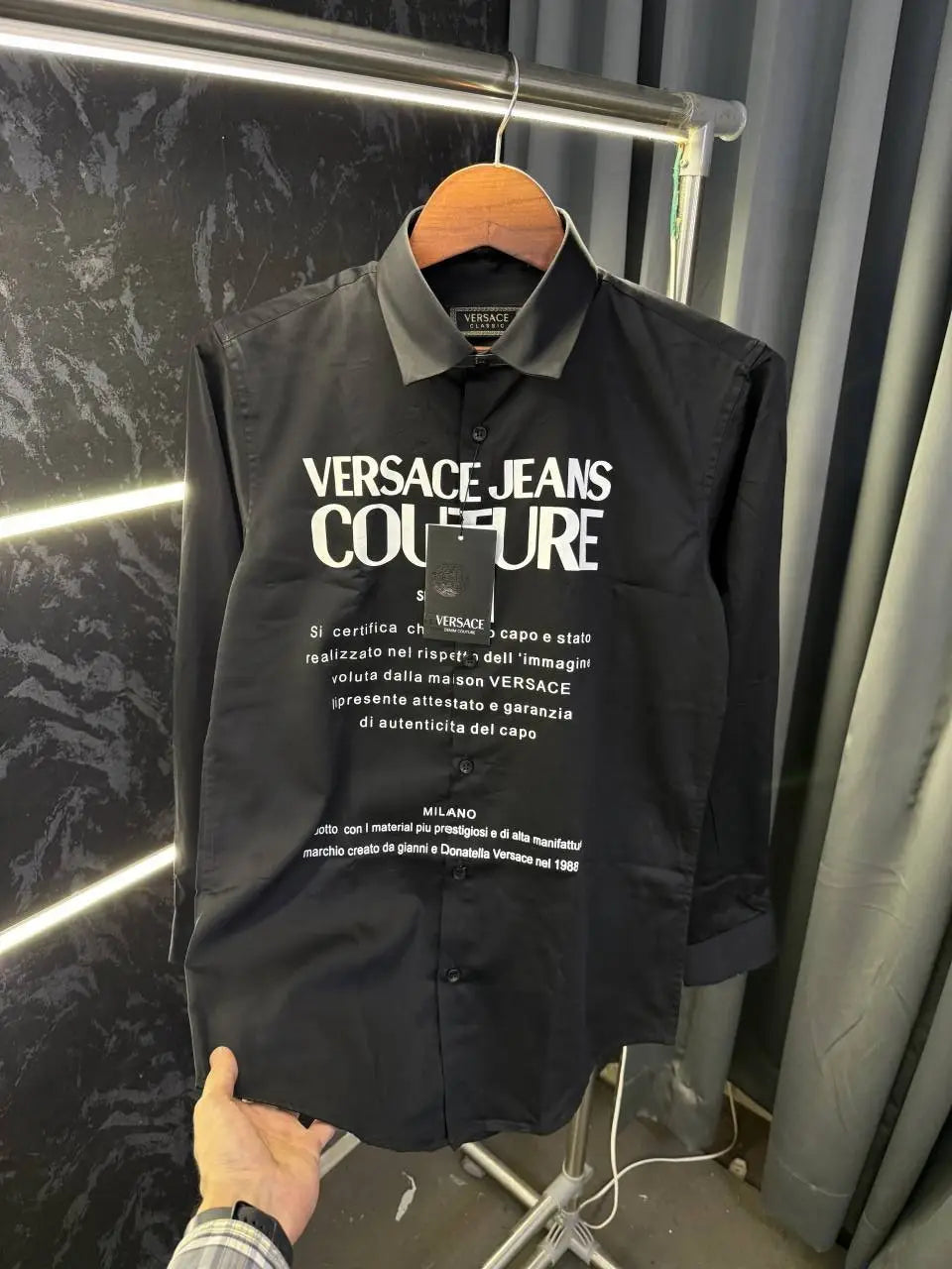 V3rsace Store Article Shirt (Black) Worn by Kapil Sharma
