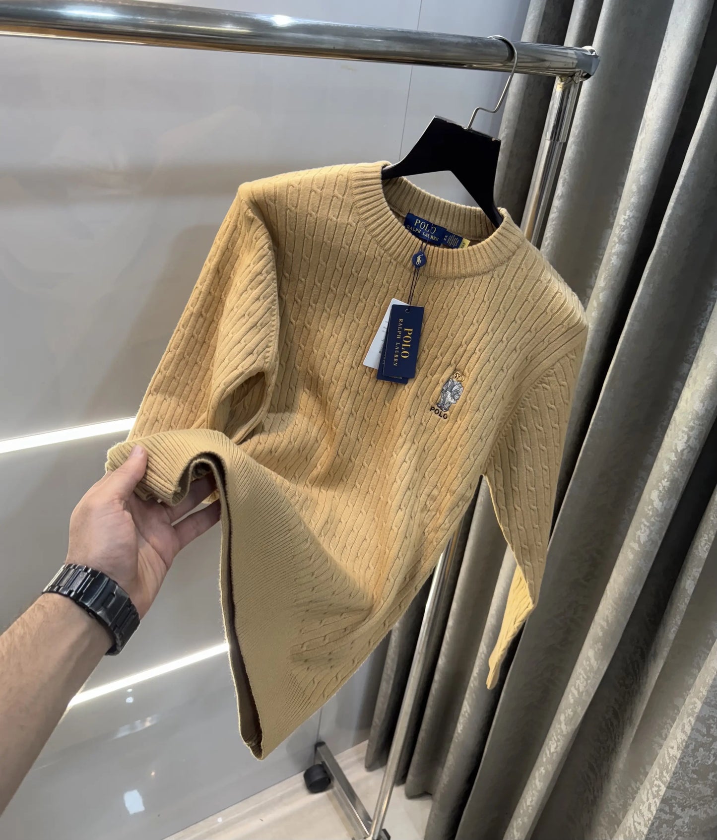 Ralph Lauren Beige Teddy Edition Imported Pull Over