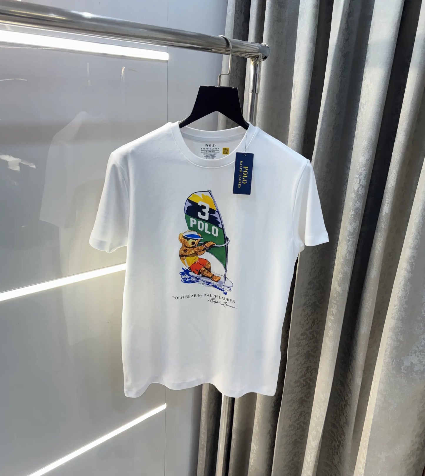 Ralph Lauren White Teddy Logo Premium T-Shirt
