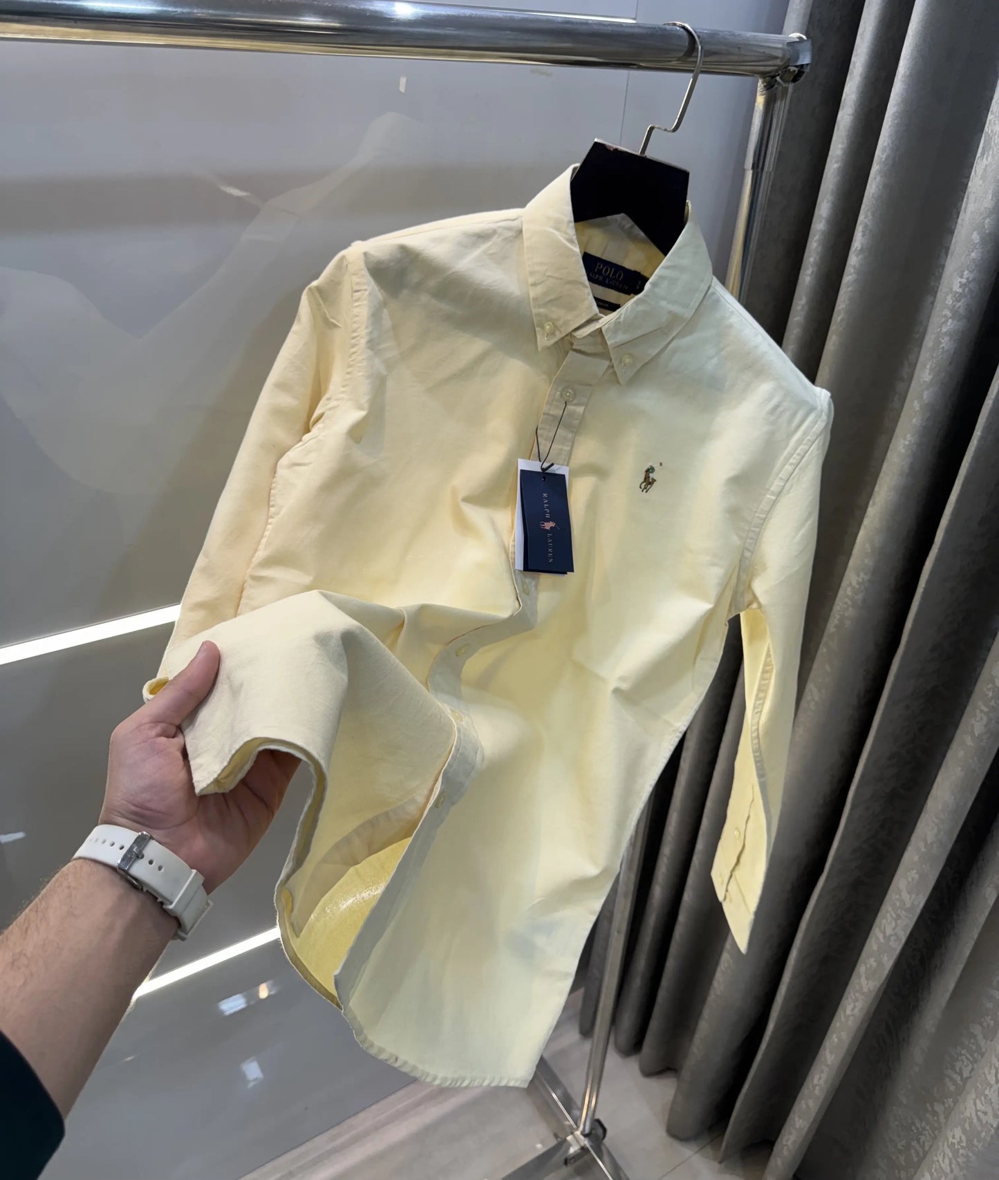 Ralph Lauren Butter Yellow Embroidery Logo Classic Shirt