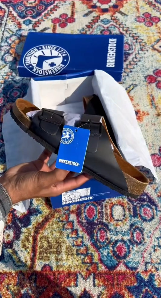 Birkenstock Arizona Black Brown softy leather