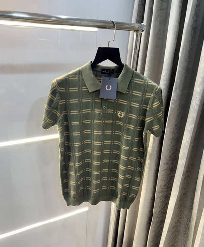 Fredperr y Olive Premium Knitted Polo T-Shirt