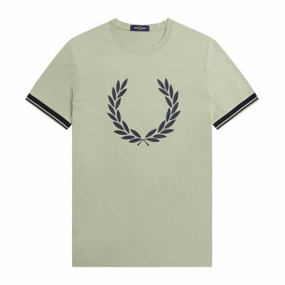 Fredperry Green Logo Print Imported T-Shirt
