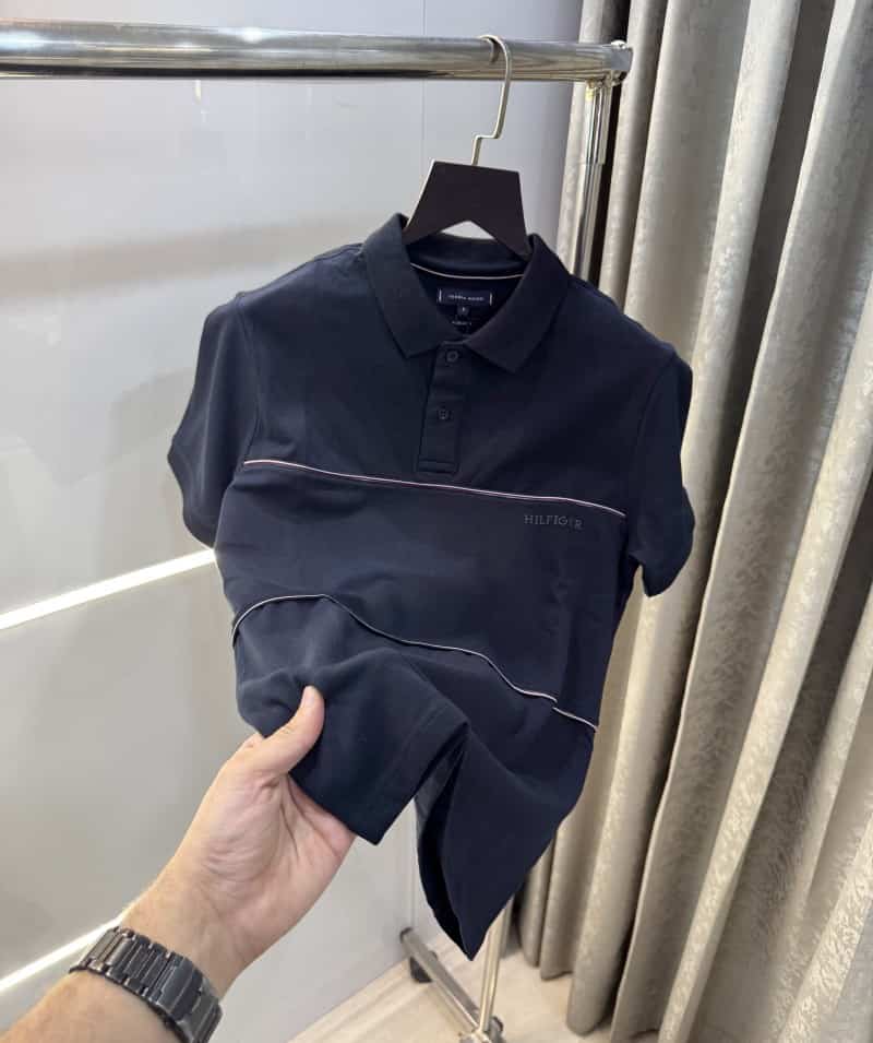Tomm y Hilfiger Navy Blue Premium Polo T-Shirt