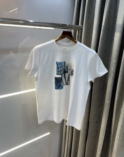 Arman i Exchange White Logo Print Premium T-Shirt