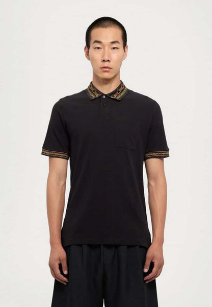 Versac e Couture Black Collar Look Imported Polo T-Shirt