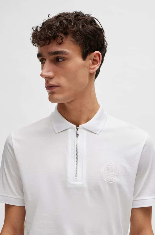 Hugo bos s x porsche White Classic Polo T-Shirt