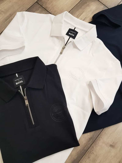 Hugo bos s x porsche White Classic Polo T-Shirt