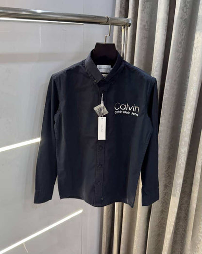 Calvin Klein Navy Blue Logo Print Premium Shirt