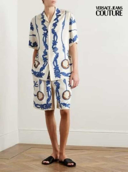Versac e Couture White Printed Imported Cord Set