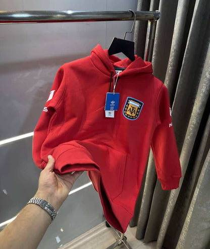 Adida s Red Messi Edition Imported Premium Hoodie