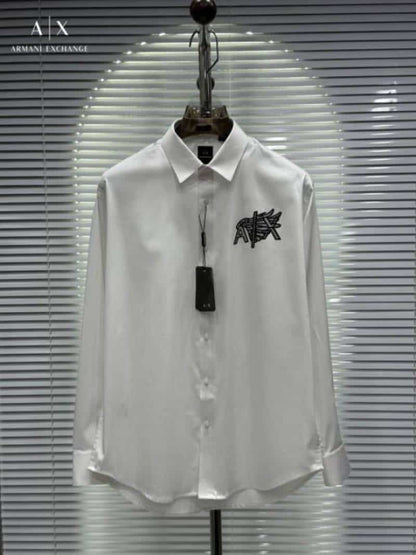 Arman i Exchange White Embossed Logo Shirt With Premium
