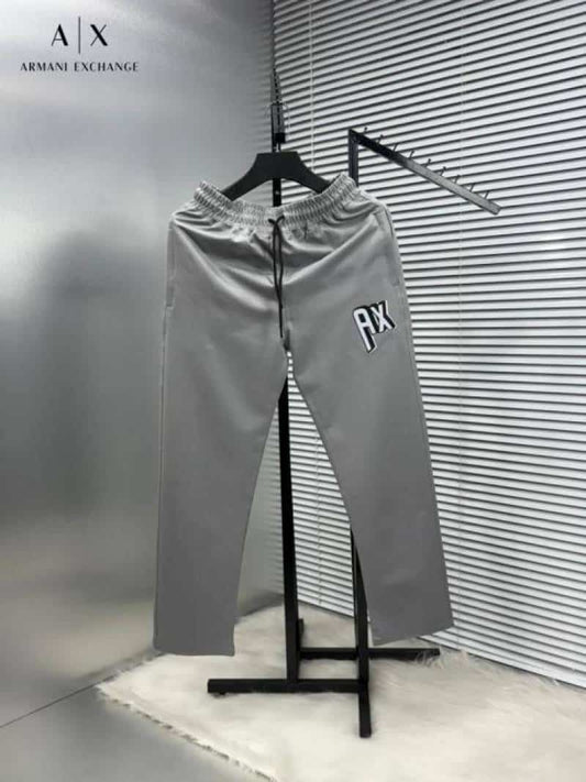 Arman i Exchang e Grey Logo Patch Imported Trackpant With Carry Bag