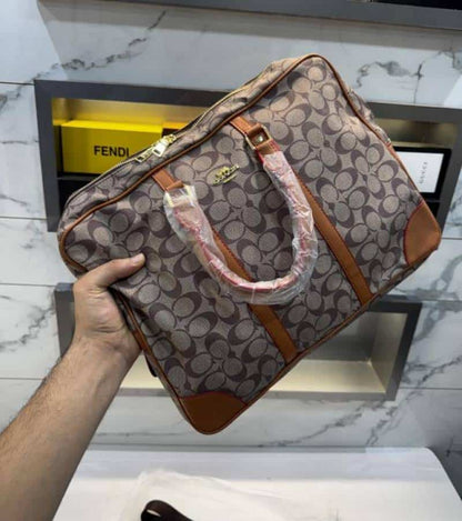 Coac h Beige Monogram Lu·xury Laptop Bag
