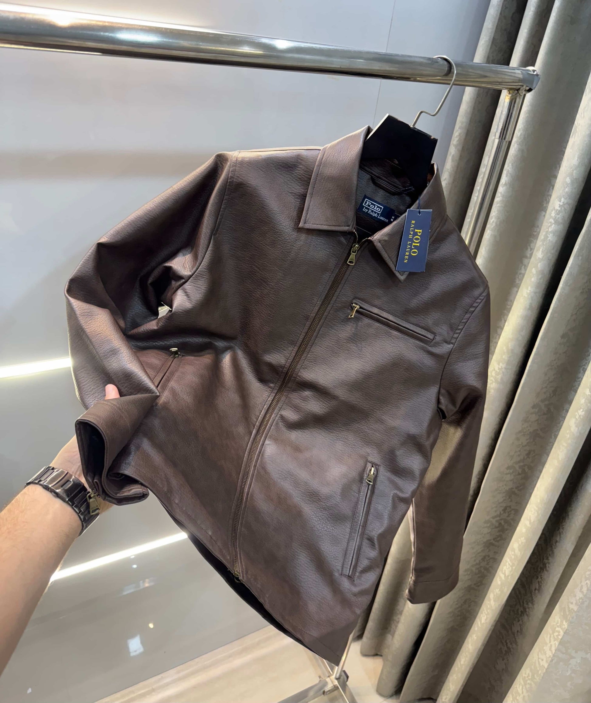 Ralph  Lauren Brown Lu...Xury Leather Jacket