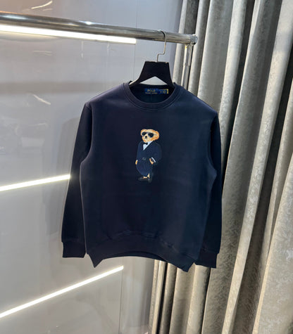 Ralph  Lauren Navy Blue Teddy Edition Imported Sweatshirt