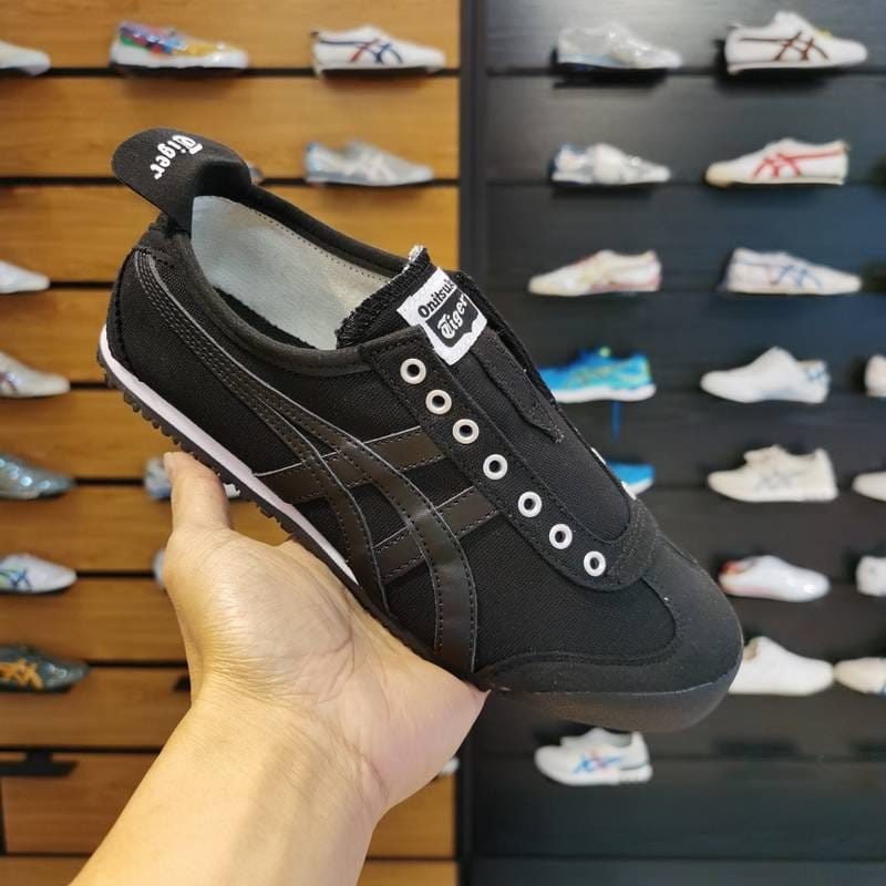 Onitsuka Tiger Sneakers MeXico 66 Slip On Black For Mens (D-1774)
