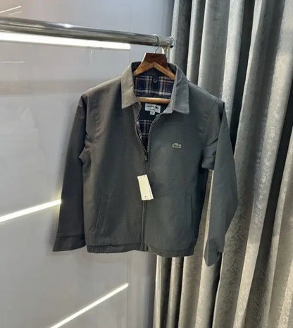 Lacost e dark gery   Imported Premium  Jacket