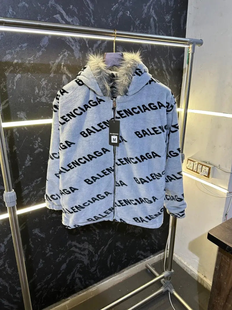 BALENCIAGA PREMIUM FURR JACKET STORE ARTICLE GREY