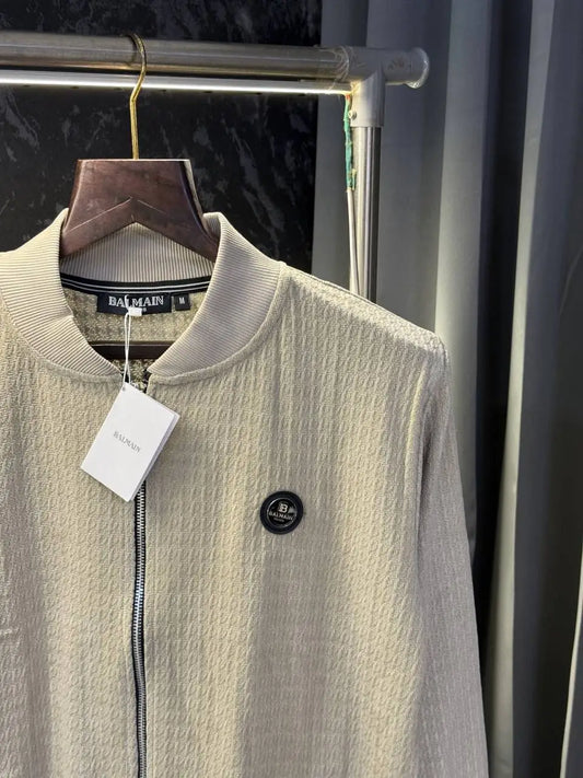 Balmai n Paris Knitted Zipper Jacket (Cream)