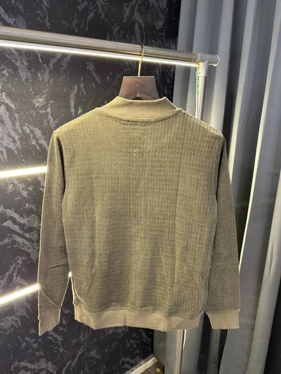 Balmai n Paris Knitted Zipper Jacket (Green)