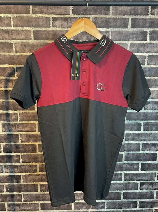 Gucci premium polo t shirt maroon