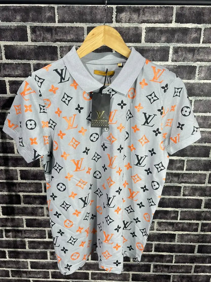 Louis Vuitton premium polo tshirt GREY