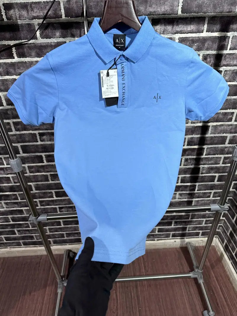 Emporio Armani Premium Polo Tshirt Sky Blue - (126)