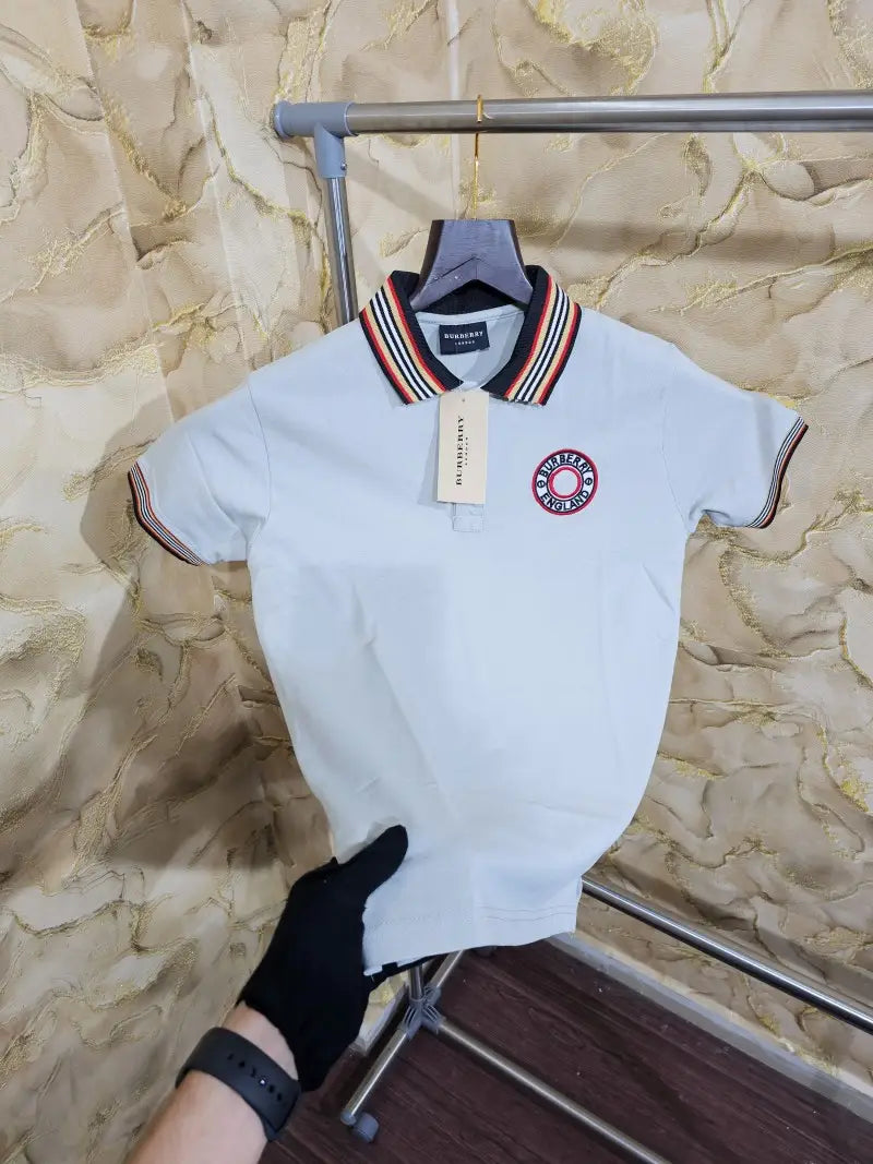 Burberry Premium Polo Tshirt Grey - (115)
