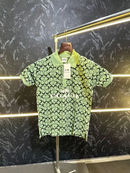 Coach Monogram Premium Polo Tshirt Green