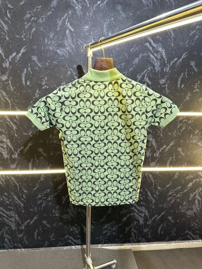 Coach Monogram Premium Polo Tshirt Green