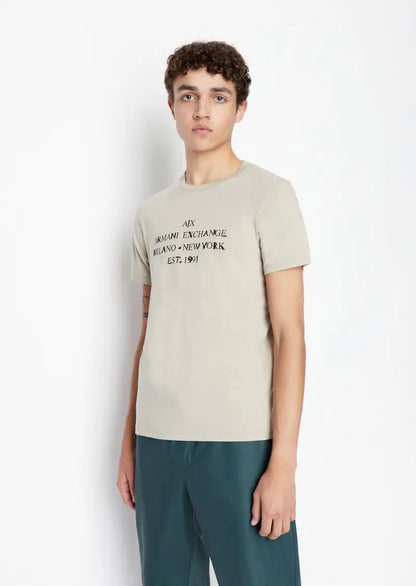 Emporio Armani Round Neck Premium Tshirt Cream - (121)