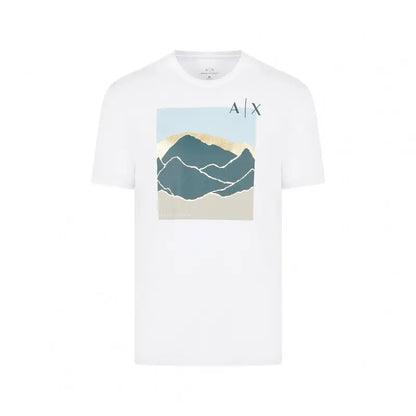 Emporio Armani Round Neck Premium Tshirt White - (121)