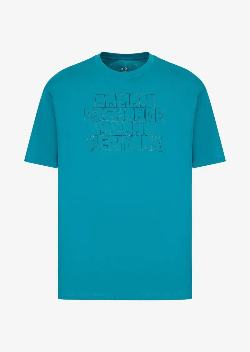 Emporio Armani Round Neck Premium Tshirt Blue - (121)