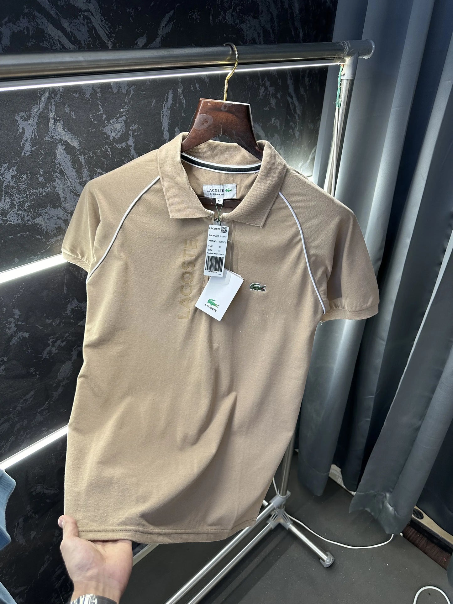 Lacost e Premium Polo Tshirt Brown