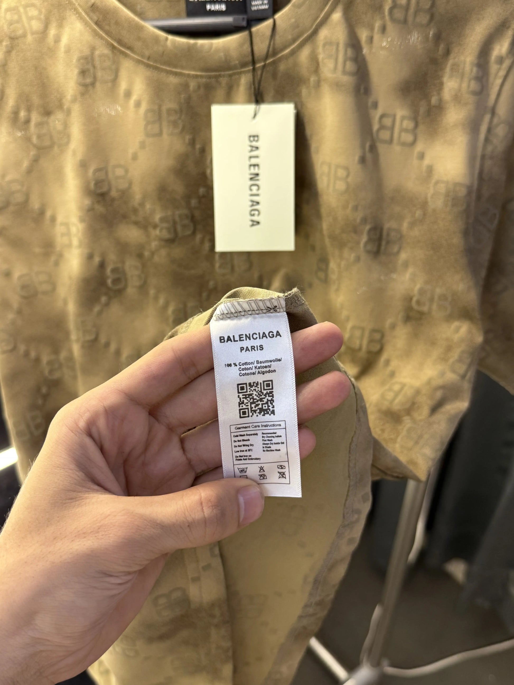 Balenciaga Paris Embossed Monogram Tshirt