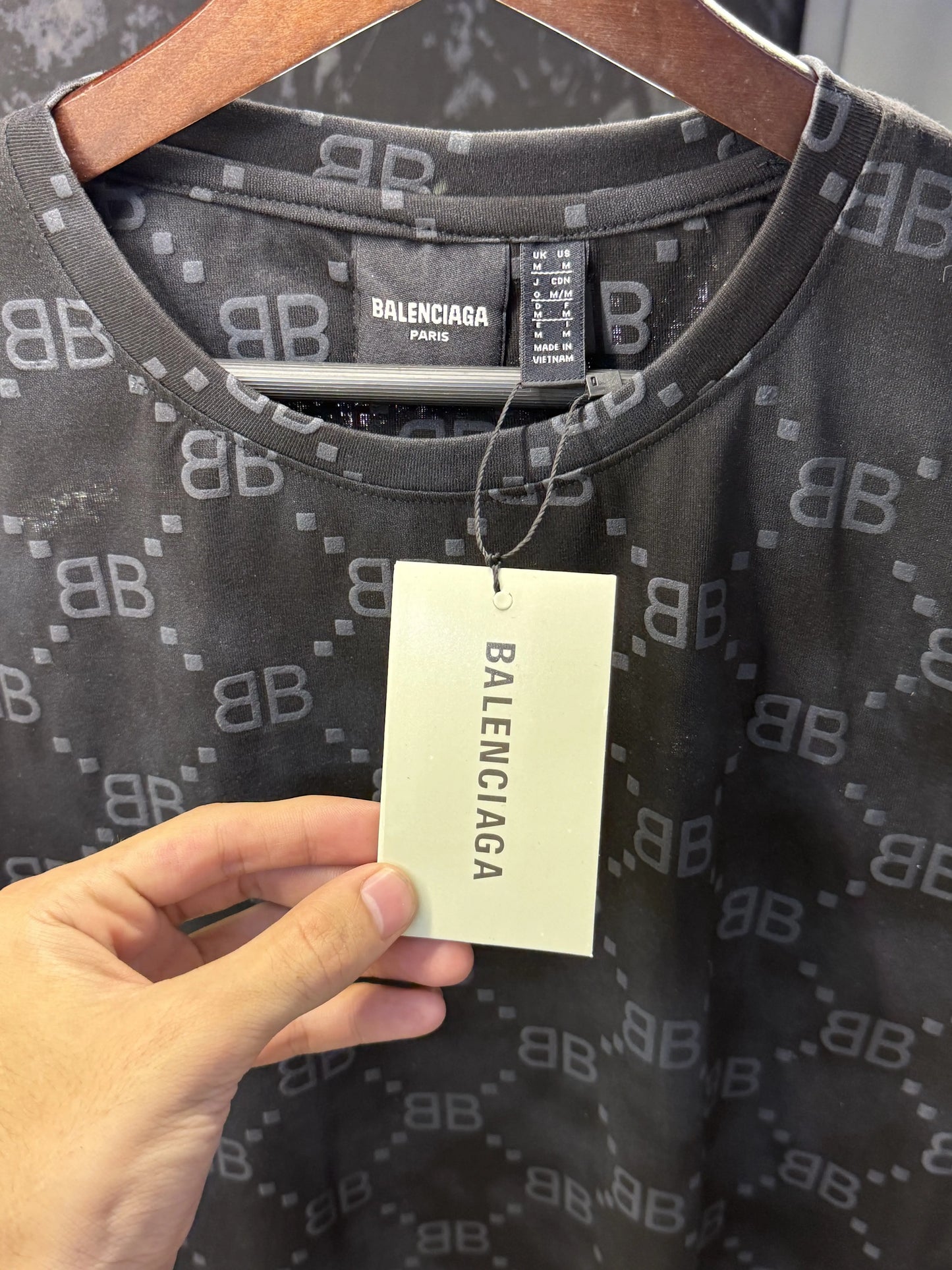 Balenciaga Paris Embossed Monogram Tshirt