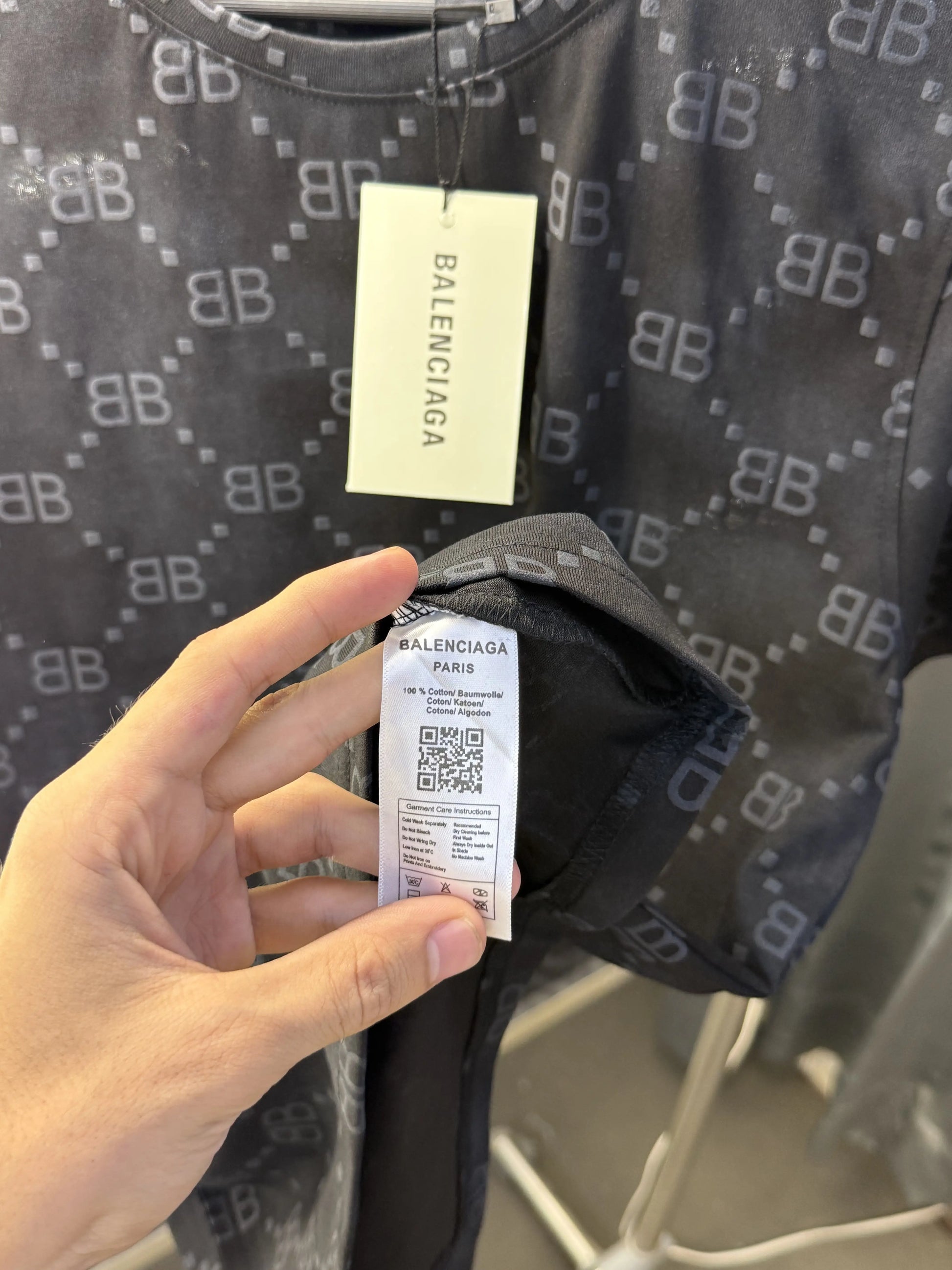 Balenciaga Paris Embossed Monogram Tshirt