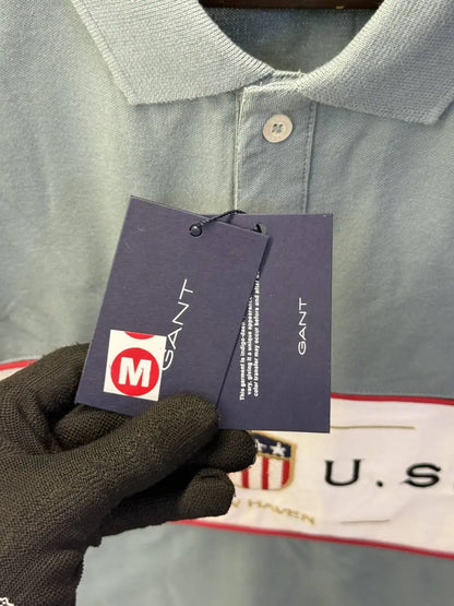 Gant USA Premium Polo Tshirt ( Ice Blue )
