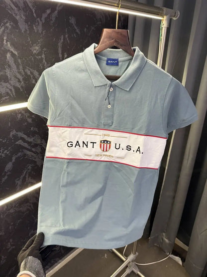 Gant USA Premium Polo Tshirt ( Ice Blue )