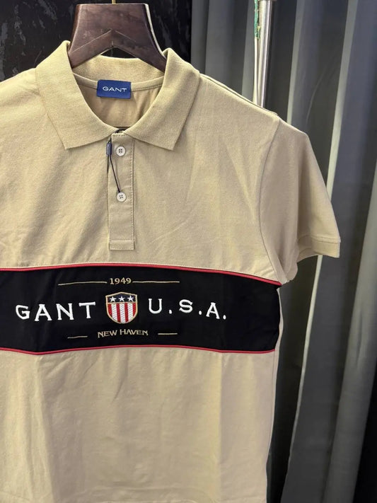Gant USA Premium Polo Tshirt (Beige)