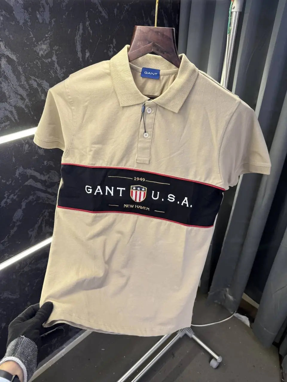Gant USA Premium Polo Tshirt (Beige)